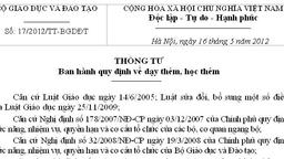 Quy định về dạy thêm học thêm của Bộ GD&amp;ĐT