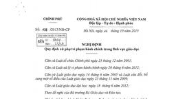Nghị định 138 của Chính phủ về quy định xử phạt hành chính trong lĩnh vực giáo dục