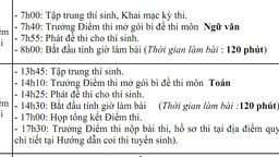Lịch tuyển sinh vào lớp 10 THPT năm 2018