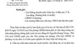 Văn bản về phòng chống đuối nước cho trẻ em