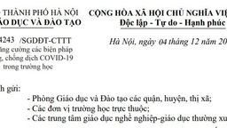 Công văn về việc tăng cường phòng chống dịch bệnh Covid-19 (Sở Giáo dục Hà Nội)