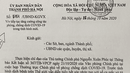 Công văn của UBND TP Hà Nội về phòng chống dịch Covid trong tình hình mới