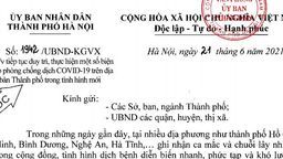 Công văn 1942/UBND-KGVX của UBND Thành phố Hà Nội về việc tiếp tục duy trì, thực hiện  một số biện pháp phòng chống dịch Covid-19