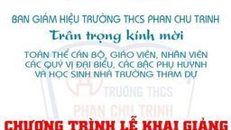 Giấy mời tham dự Chương trình Lễ khai giảng năm học 2021-2022 Trường THCS Phan Chu Trinh