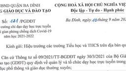 Công văn số 121/PGDĐT của Phòng Giáo dục về việc tăng cường chỉ đạo dạy học trực tuyến trong thời gian phòng chống dịch Covid-19 năm học 2021-2022
