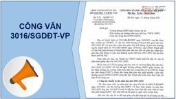 Công văn số 3016/SGDĐT-VP ngày 26/8/2021 về việc tổ chức Lễ khai giảng và triển khai một số hoạt động đầu năm học 2021-2022