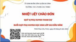 Trường THCS Phan Chu Trinh tổ chức Hội nghị Cha mẹ học sinh khối 6  năm học 2021 - 2022