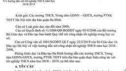 Văn bản Hướng dẫn xét tốt nghiệp THCS