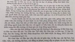 Công văn của BGD về phòng chống dịch viêm đường hô hấp cấp