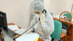 Công tác tại trạm y tế lưu động số 1 phường Ngọc Khánh
