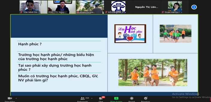 Trường THCS Phan Chu Trinh tham gia tập huấn chuyên đề “Xây dựng trường học hạnh phúc”