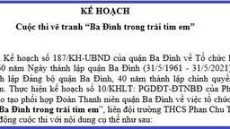 Kế hoạch Cuộc thi vẽ tranh “Ba Đình trong trái tim em”