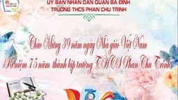 Trường THCS Phan Chu Trinh tổ chức chương trình kỉ niệm 39 năm ngày Nhà giáo Việt Nam (20/11/1982- 20/11/2021), kỉ niệm 75 năm thành lập trường THCS Phan Chu Trinh