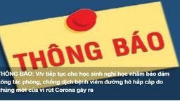 THÔNG BÁO: Về việc tiếp tục cho học sinh nghỉ học phòng tránh dịch bệnh viêm đường hô hấp cấp