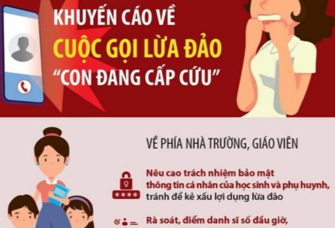 Khuyến cáo về cuộc gọi lừa đảo "Con đang cấp cứu"