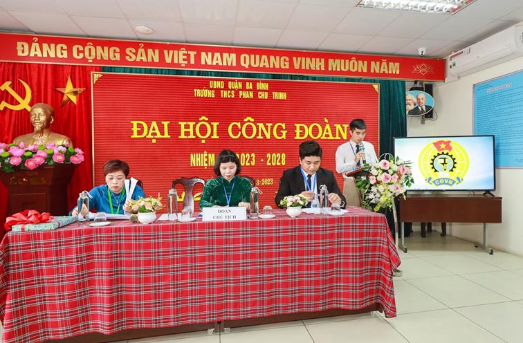 Đại hội Công đoàn trường THCS Phan Chu Trinh nhiệm kì 2023 - 2028
