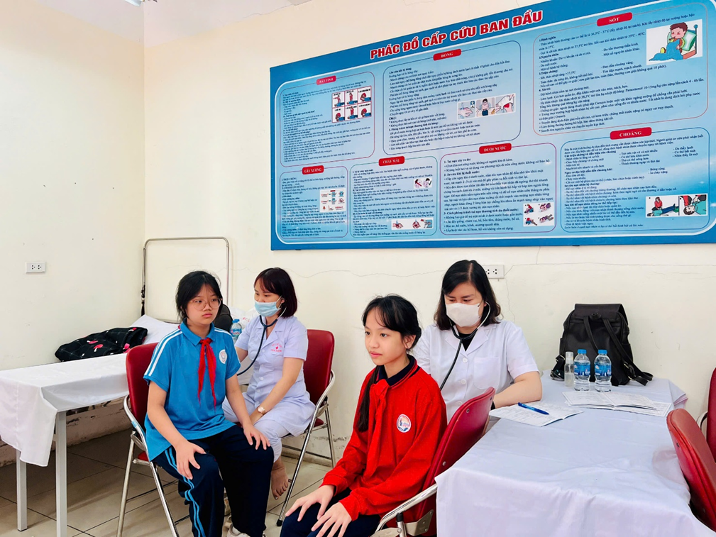 Hoạt động chăm sóc sức khoẻ học sinh định kỳ  năm học 2024-2025