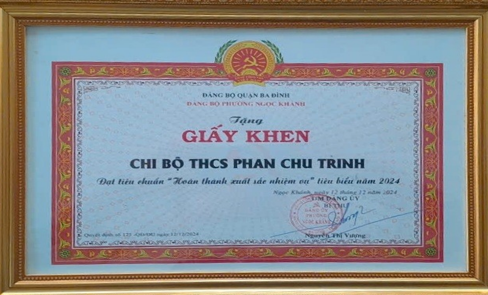 Trường THCS Phan Chu Trinh tham gia Hội nghị tổng kết công tác xây dựng Đảng, phong trào thi đua, phong trào “Toàn dân bảo vệ an ninh Tổ quốc” năm 2024.