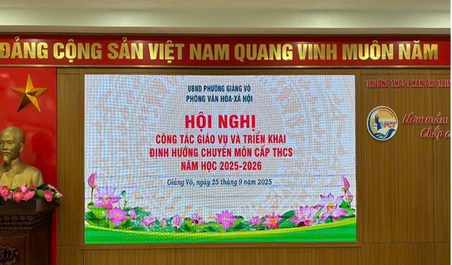 Hội nghị giáo vụ năm học 2025–2026 cấp THCS: Định hướng, đổi mới và phát triển