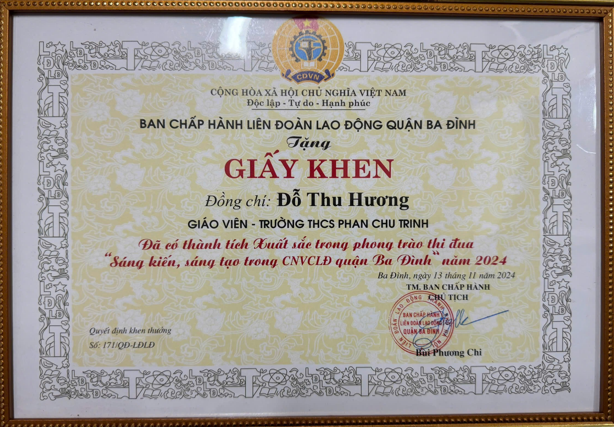 Tấm gương sáng về sáng kiến sáng tạo trong công đoàn viên chức