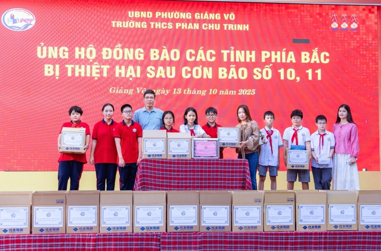 Hành động nhỏ mang nghĩa cử cao đẹp: Ủng hộ đồng bào các tỉnh phía Bắc bị ảnh hưởng mưa lũ