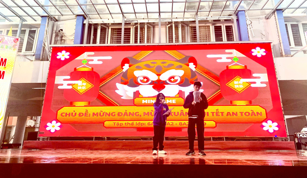 Hoạt động ngoài giờ lên lớp tháng 2: “Mừng Đảng, mừng xuân, vui Tết an toàn”