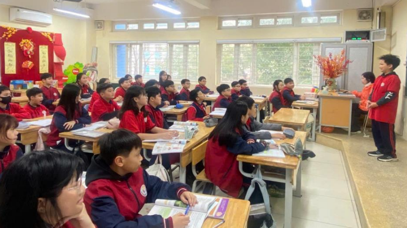 Học sinh trường Phan quay trở lại với nếp học sau Tết