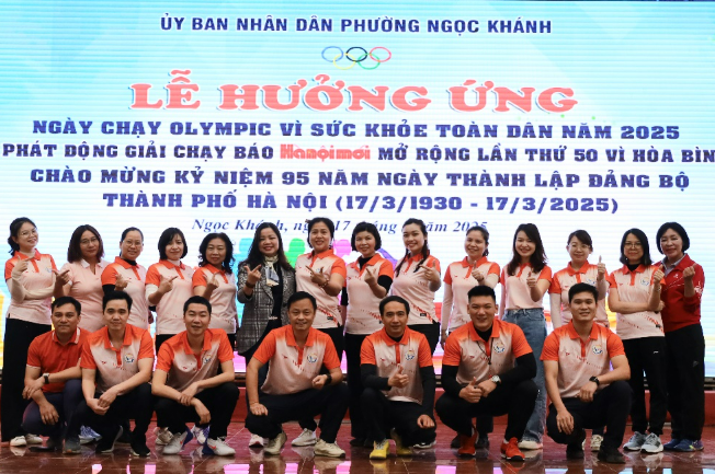 Hào hứng Lễ phát động Ngày chạy Olympic vì sức khỏe toàn trên địa bàn phường Ngọc Khánh