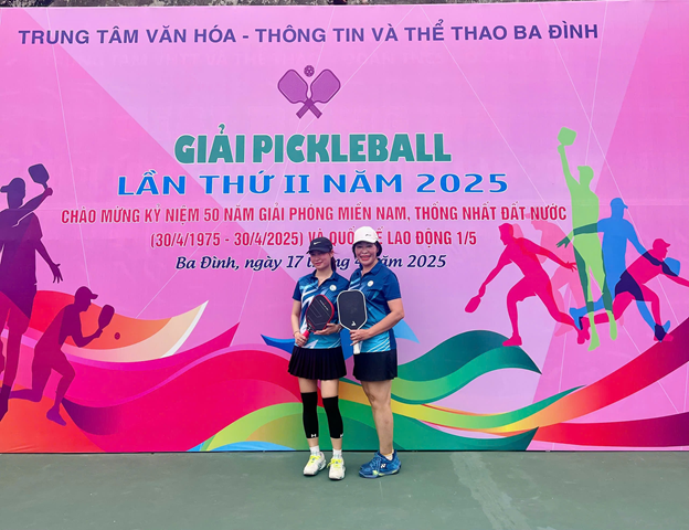 Trận đấu đôi nữ - Giải Pickleball Quận Ba Đình lần thứ II, năm 2025