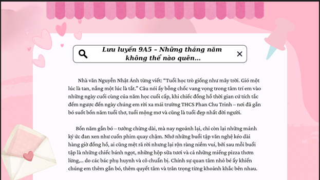 Những tháng năm không thể nào quên...