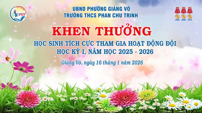 Ghi dấu ấn phong trào học sinh THCS Phan Chu Trinh học kì I