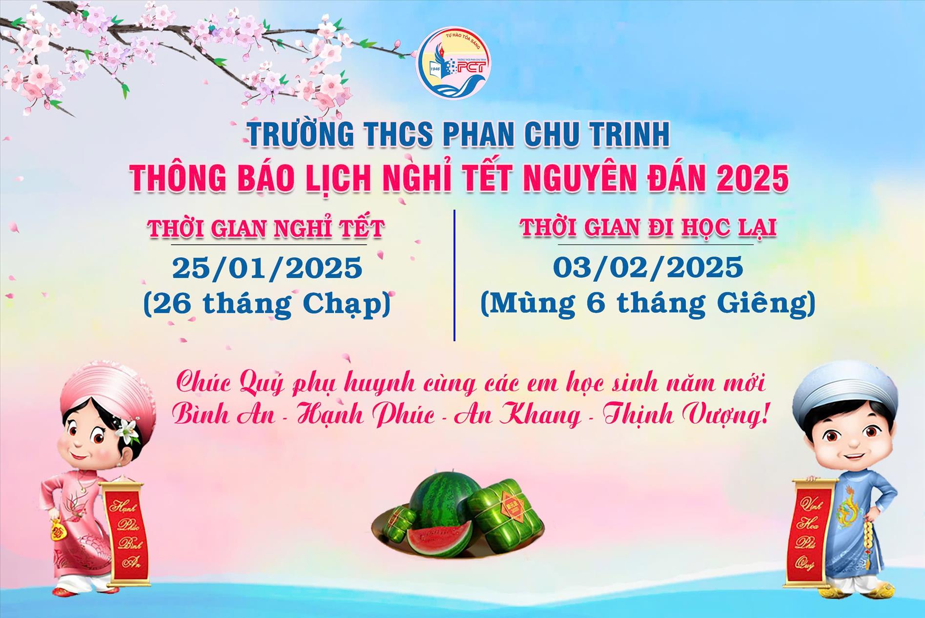 Lịch nghỉ Tết Nguyên đán 2025