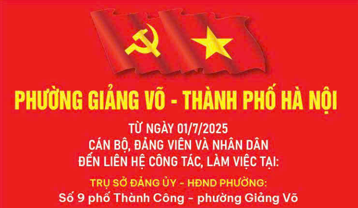 Thông tin phường Giảng Võ sau sáp nhập