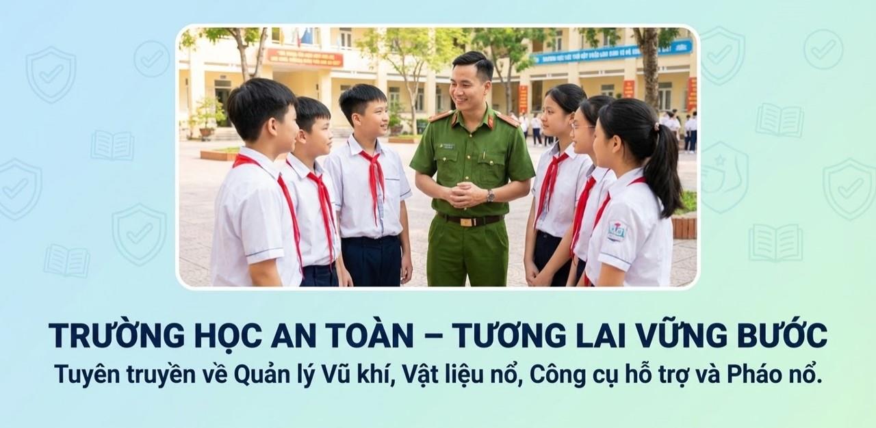 Công an Phường Giảng Võ tuyên truyền về quản lý vũ khí, vật liệu nổ, công cụ hỗ trợ và pháo